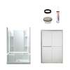 74.5-in x 36-in x 48-in Vikrell Wall and Floor 5-Piece Alcove Shower Kit in Nickel with Frosted Glass