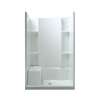 Alcove Shower Kit 36-in L x 48-in W x 74.75-in H in White