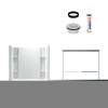 74.5-in x 36-in x 60-in Vikrell Wall and Floor 5-Piece Alcove Shower Kit in Silver with Clear Glass