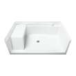 60-in x 36-in Shower Base, Walls and Door Kit, in White/Chrome with Clear Glass