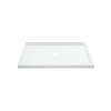 Store+ 7232-5475NC-0 48-in x 34-in Shower Base, Walls and Door Kit, in White/Nickel with Clear Glass