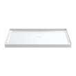 60-in x 34-in Shower Base, Walls and Door Kit, in White/Nickel with Clear Glass