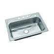 Southhaven X 45987-4-NA 22-in x 33-in x 9-in 4-Holes Top-Mount Single-Bowl Kitchen Sink