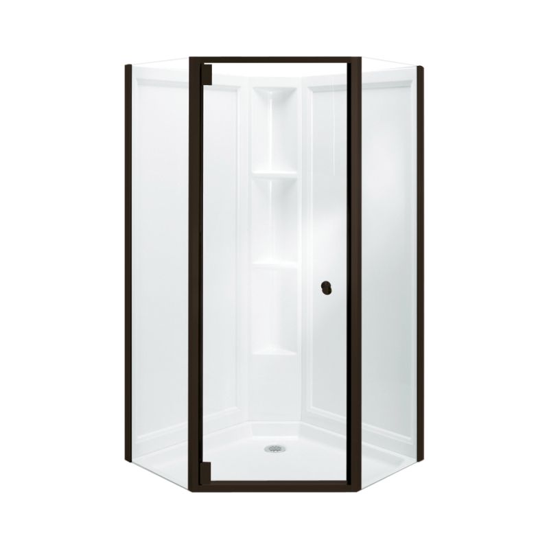 Sterling Solitaire 36 125 In X 72 25 Framless Neo Angle Sterling Solitaire 36 125 In X 72 25 Framless Neo Angle Alcove Shower Door