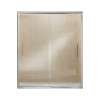 Frameless Sliding Shower Door 70.0625-in H x 44.625-59.625-in W with Clear Glass in Brushed Nickel