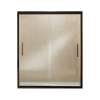 Frameless Sliding Shower Door 70.0625-in H x 44.625-59.625-in W with Clear Glass in Deep Bronze