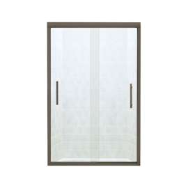 Frameless Sliding Shower Door 70.0625-in H x 44.625-47.625-in W with Clear Glass in Deep Bronze
