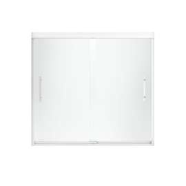 Finesse 56.625 To 59.625-In X 55.5-In Frameless Alcove Shower Door With Frosted Glass