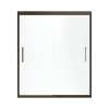 Frameless Sliding Shower Door 70.0625-in H x 44.625-47.625-in W with Frosted Glass in Deep Bronze