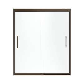 Finesse 44.625 To 47.625-In X 70.0625-In Frameless Sliding Alcove Shower Door With Frosted, Clear Glass