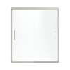 Frameless Sliding Shower Door 70.0625-in H x 56.625-59.625-in W with Frosted Glass in Brushed Nickel