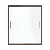 Frameless Sliding Shower Door 70.0625-in H x 56.625-59.625-in W with Frosted Glass in Deep Bronze