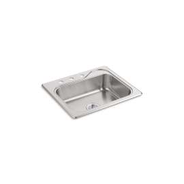 25" top-mount single-bowl kitchen sink
