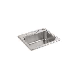 25" top-mount single-bowl kitchen sink