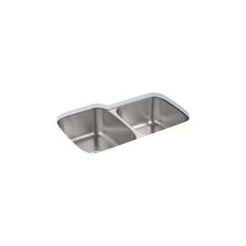 31-1/2" undermount double-bowl kitchen sink