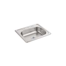 25" top-mount single-bowl kitchen sink