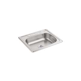 25" top-mount single-bowl kitchen sink