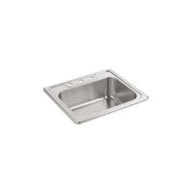 25" top-mount single-bowl kitchen sink