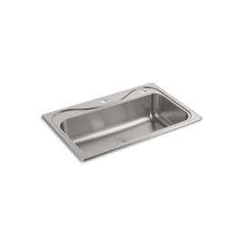 33" top-mount single-bowl kitchen sink