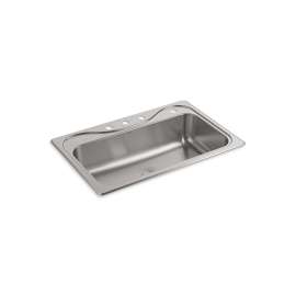 33" top-mount single-bowl kitchen sink