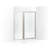 72" H pivot shower door with 1/8"-thick glass