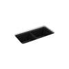 33-1/2" undermount double-bowl kitchen sink