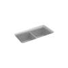 33-1/2" undermount double-bowl kitchen sink