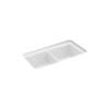 33-1/2" undermount double-bowl kitchen sink