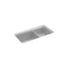 33-1/2" undermount double-bowl kitchen sink