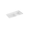 33-1/2" undermount double-bowl kitchen sink