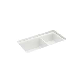 33-1/2" undermount double-bowl kitchen sink