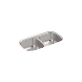 32-1/4" undermount double-bowl kitchen sink