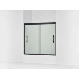 55-1/8" H sliding bath door with 5/16"-thick glass