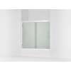 55-1/8" H sliding bath door with 5/16"-thick glass
