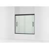 55-1/8" H sliding bath door with 5/16"-thick glass