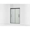 69-5/8" H sliding shower door with 5/16"-thick glass