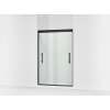69-5/8" H sliding shower door with 5/16"-thick glass