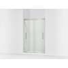 69-5/8" H sliding shower door with 5/16"-thick glass