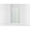 69-5/8" H sliding shower door with 5/16"-thick glass