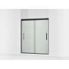 69-5/8" H sliding shower door with 5/16"-thick glass