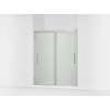 69-5/8" H sliding shower door with 5/16"-thick glass