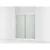 69-5/8" H sliding shower door with 5/16"-thick glass