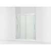 69-5/8" H sliding shower door with 5/16"-thick glass