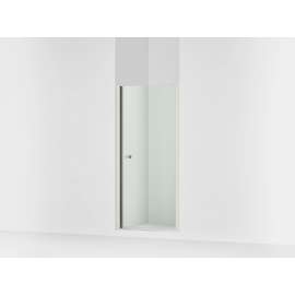 67" H pivot shower door with 1/4"-thick glass