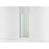 67" H pivot shower door with 1/4"-thick glass