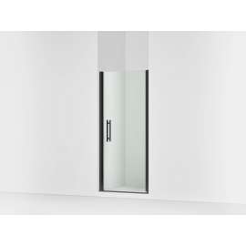 67" H pivot shower door with 1/4"-thick glass