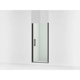 67" H pivot shower door with 1/4"-thick glass