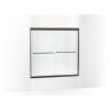 Frameless sliding bath door 54-5/8"-59-5/8" W x 57-3/4" H
