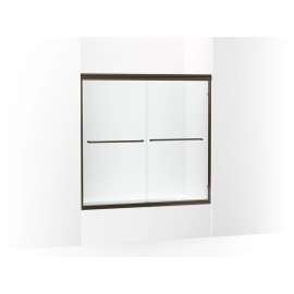 Frameless sliding bath door 54-5/8"-59-5/8" W x 57-3/4" H