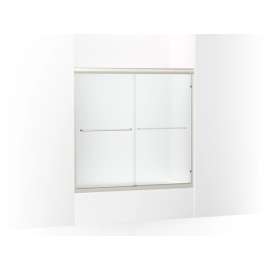 Frameless sliding bath door 54-5/8"-59-5/8" W x 57-3/4" H